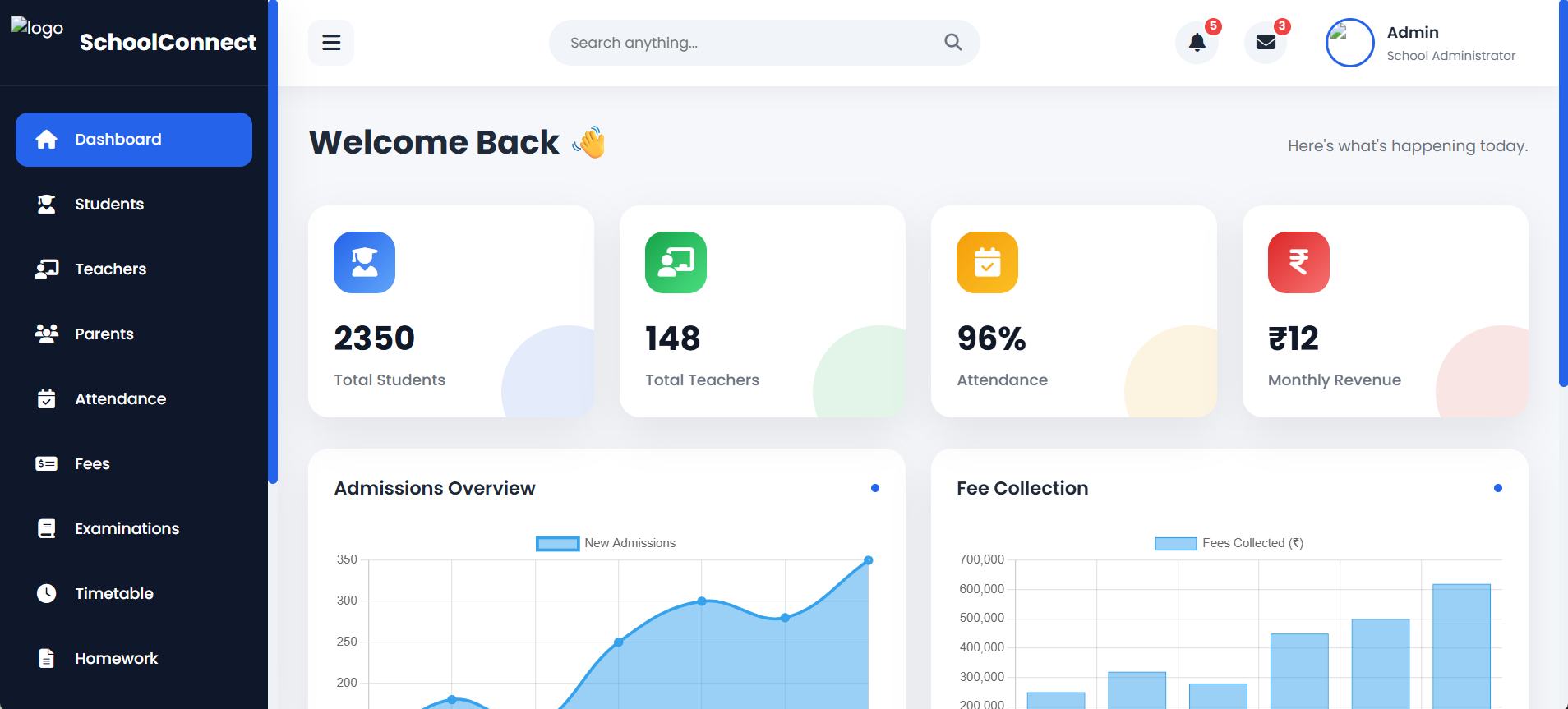 School Management Website Template